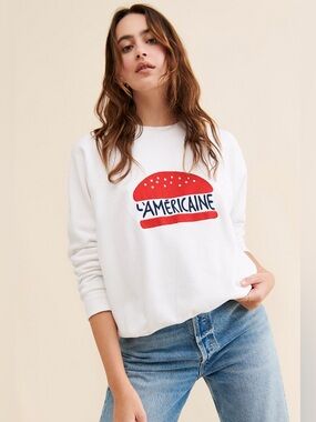 Banner Day L'americaine Graphic Crewneck Sweatshirt Women’s size L